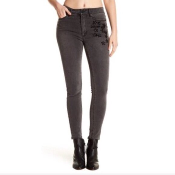 Philosophy Star Embellished Stars Charcoal Skinny Jeans - Picture 1 of 5